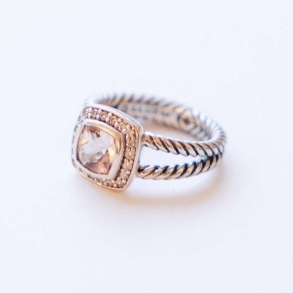 David Yurman Morganite Sterling Albion Ring